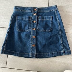 Madewell Blue Denim A-Line Skirt Size 2